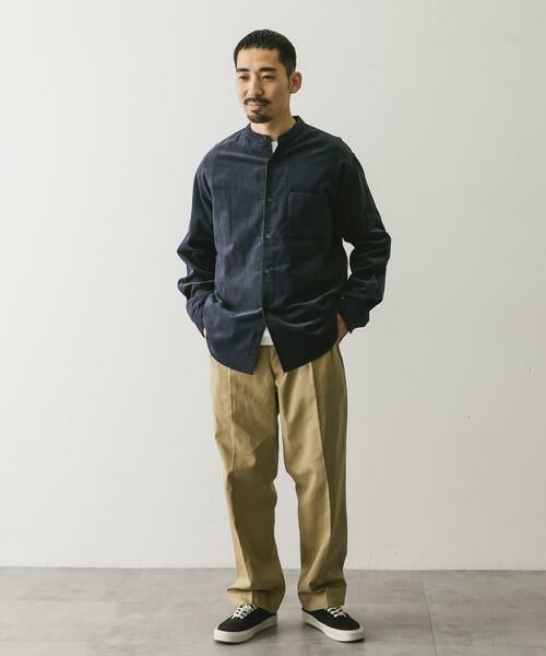 URBAN RESEARCH DOORS / アーバンリサーチ ドアーズ シャツ・ブラウス | 『UR TECH』コーデュロイバンドカラーシャツ | 詳細16