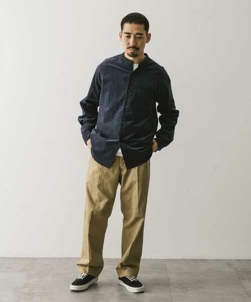 URBAN RESEARCH DOORS / アーバンリサーチ ドアーズ シャツ・ブラウス | 『UR TECH』コーデュロイバンドカラーシャツ | 詳細17