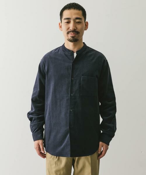 URBAN RESEARCH DOORS / アーバンリサーチ ドアーズ シャツ・ブラウス | 『UR TECH』コーデュロイバンドカラーシャツ | 詳細18