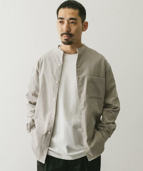 URBAN RESEARCH DOORS / アーバンリサーチ ドアーズ シャツ・ブラウス | 『UR TECH』コーデュロイバンドカラーシャツ | 詳細28