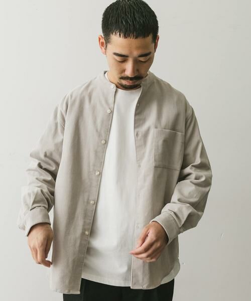 URBAN RESEARCH DOORS / アーバンリサーチ ドアーズ シャツ・ブラウス | 『UR TECH』コーデュロイバンドカラーシャツ | 詳細29