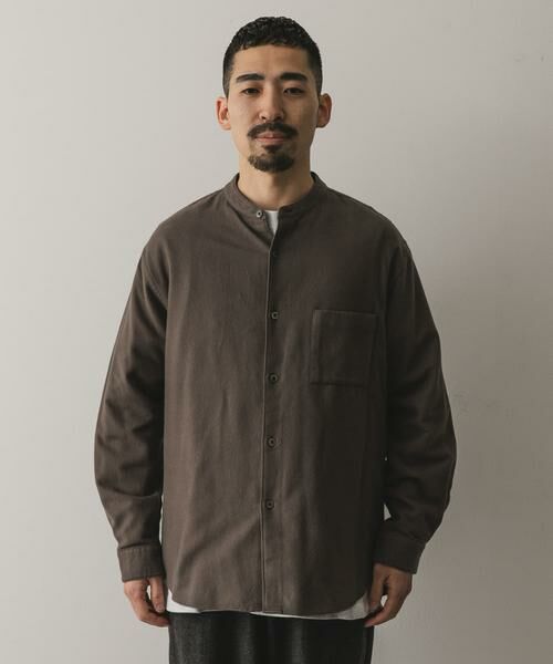 URBAN RESEARCH DOORS / アーバンリサーチ ドアーズ シャツ・ブラウス | 両面起毛ネルバンドカラーシャツ | 詳細12