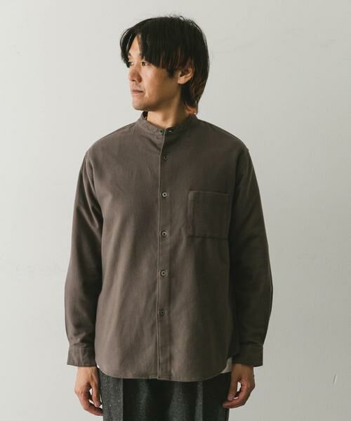 URBAN RESEARCH DOORS / アーバンリサーチ ドアーズ シャツ・ブラウス | 両面起毛ネルバンドカラーシャツ | 詳細15