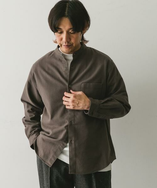 URBAN RESEARCH DOORS / アーバンリサーチ ドアーズ シャツ・ブラウス | 両面起毛ネルバンドカラーシャツ | 詳細2