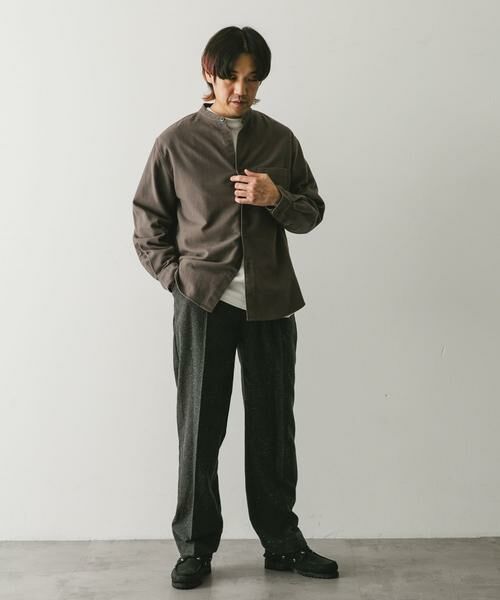 URBAN RESEARCH DOORS / アーバンリサーチ ドアーズ シャツ・ブラウス | 両面起毛ネルバンドカラーシャツ | 詳細4