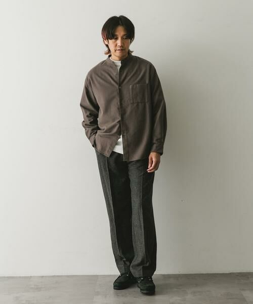 URBAN RESEARCH DOORS / アーバンリサーチ ドアーズ シャツ・ブラウス | 両面起毛ネルバンドカラーシャツ | 詳細5