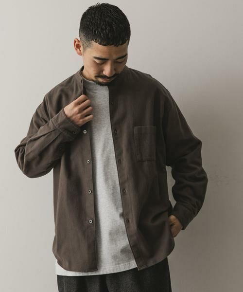URBAN RESEARCH DOORS / アーバンリサーチ ドアーズ シャツ・ブラウス | 両面起毛ネルバンドカラーシャツ | 詳細7