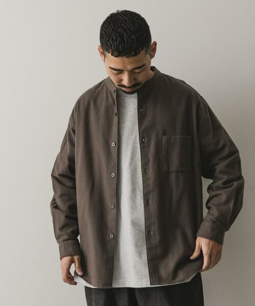 URBAN RESEARCH DOORS / アーバンリサーチ ドアーズ シャツ・ブラウス | 両面起毛ネルバンドカラーシャツ | 詳細8
