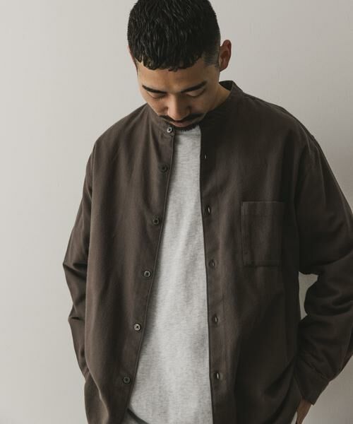 URBAN RESEARCH DOORS / アーバンリサーチ ドアーズ シャツ・ブラウス | 両面起毛ネルバンドカラーシャツ | 詳細9