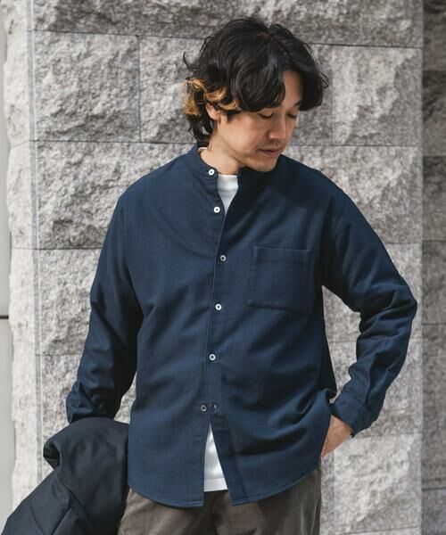 URBAN RESEARCH DOORS / アーバンリサーチ ドアーズ シャツ・ブラウス | 両面起毛ネルバンドカラーシャツ | 詳細21