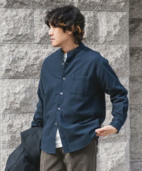 URBAN RESEARCH DOORS / アーバンリサーチ ドアーズ シャツ・ブラウス | 両面起毛ネルバンドカラーシャツ | 詳細23