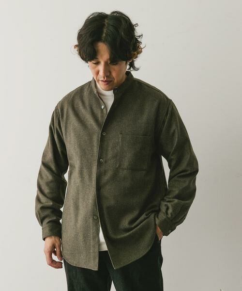 URBAN RESEARCH DOORS / アーバンリサーチ ドアーズ シャツ・ブラウス | フラノバンドカラーシャツ | 詳細3