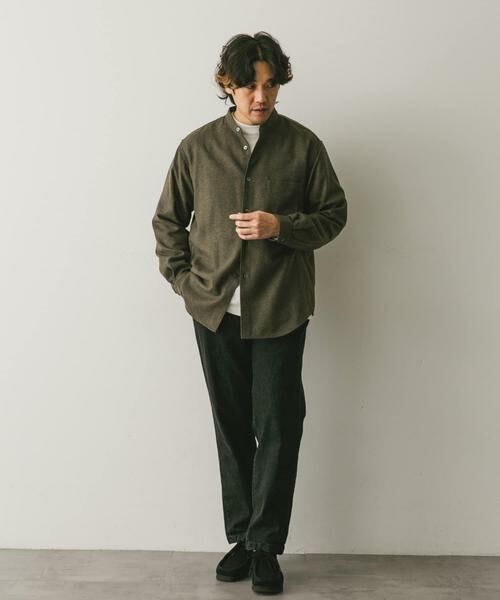 URBAN RESEARCH DOORS / アーバンリサーチ ドアーズ シャツ・ブラウス | フラノバンドカラーシャツ | 詳細5