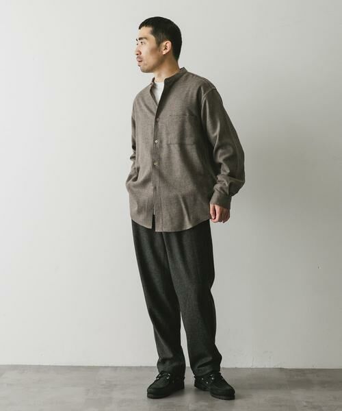 URBAN RESEARCH DOORS / アーバンリサーチ ドアーズ シャツ・ブラウス | フラノバンドカラーシャツ | 詳細23