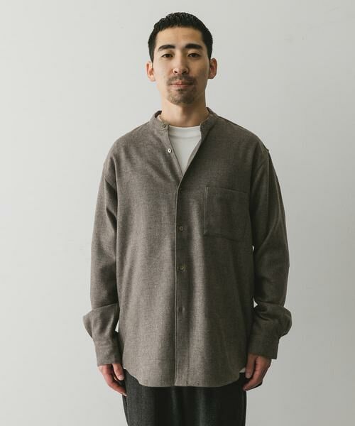 URBAN RESEARCH DOORS / アーバンリサーチ ドアーズ シャツ・ブラウス | フラノバンドカラーシャツ | 詳細25