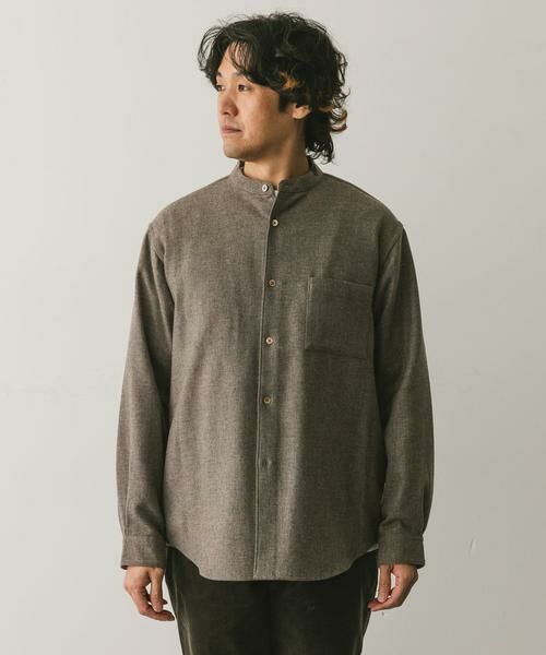 URBAN RESEARCH DOORS / アーバンリサーチ ドアーズ シャツ・ブラウス | フラノバンドカラーシャツ | 詳細28