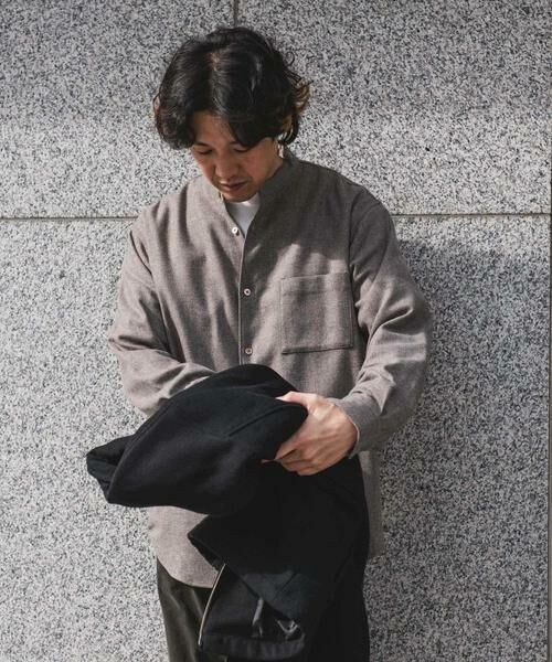 URBAN RESEARCH DOORS / アーバンリサーチ ドアーズ シャツ・ブラウス | フラノバンドカラーシャツ | 詳細16