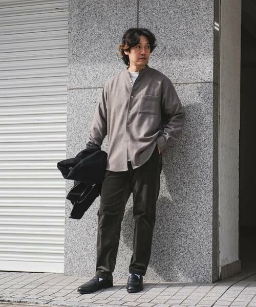 URBAN RESEARCH DOORS / アーバンリサーチ ドアーズ シャツ・ブラウス | フラノバンドカラーシャツ | 詳細18