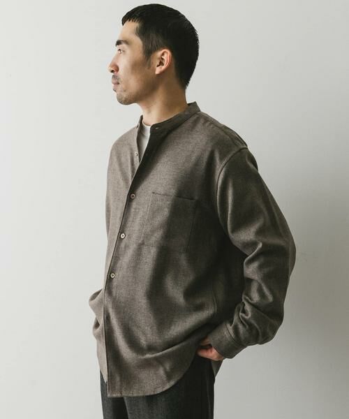 URBAN RESEARCH DOORS / アーバンリサーチ ドアーズ シャツ・ブラウス | フラノバンドカラーシャツ | 詳細20