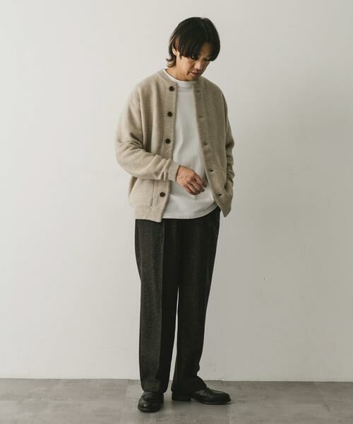 URBAN RESEARCH DOORS / アーバンリサーチ ドアーズ その他パンツ | ウールブレンドネップワンタックパンツ | 詳細14