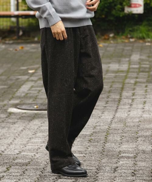 URBAN RESEARCH DOORS / アーバンリサーチ ドアーズ その他パンツ | ウールブレンドネップワンタックパンツ | 詳細4