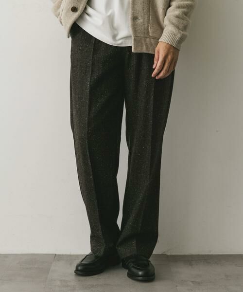 URBAN RESEARCH DOORS / アーバンリサーチ ドアーズ その他パンツ | ウールブレンドネップワンタックパンツ | 詳細9