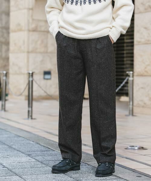 URBAN RESEARCH DOORS / アーバンリサーチ ドアーズ その他パンツ | ウールブレンドネップワンタックパンツ | 詳細21