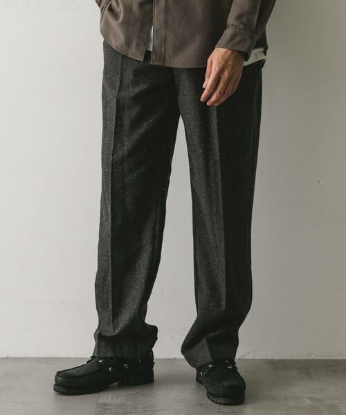 URBAN RESEARCH DOORS / アーバンリサーチ ドアーズ その他パンツ | ウールブレンドネップワンタックパンツ | 詳細30