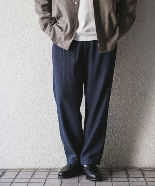 URBAN RESEARCH DOORS / アーバンリサーチ ドアーズ その他パンツ | ウールブレンドヘリンボーンタックパンツ | 詳細18