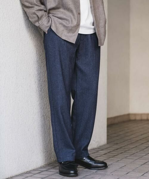 URBAN RESEARCH DOORS / アーバンリサーチ ドアーズ その他パンツ | ウールブレンドヘリンボーンタックパンツ | 詳細20