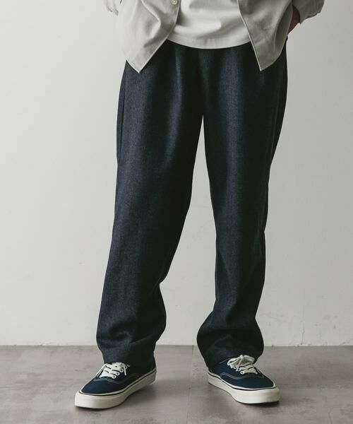 URBAN RESEARCH DOORS / アーバンリサーチ ドアーズ その他パンツ | ウールブレンドヘリンボーンタックパンツ | 詳細24