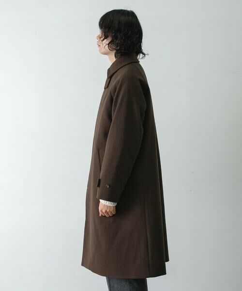 URBAN RESEARCH DOORS / アーバンリサーチ ドアーズ ステンカラーコート | ニットメルトン パデット バルマカンコート | 詳細10