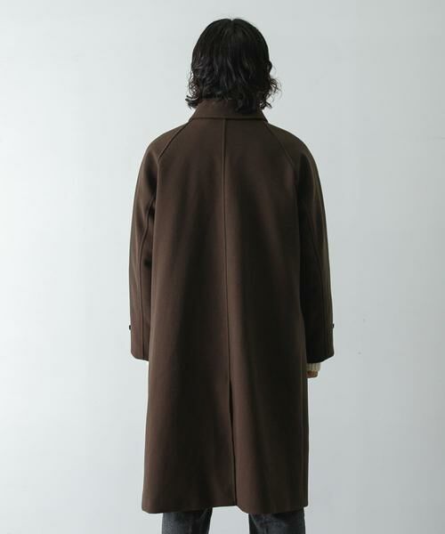 URBAN RESEARCH DOORS / アーバンリサーチ ドアーズ ステンカラーコート | ニットメルトン パデット バルマカンコート | 詳細11
