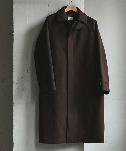 URBAN RESEARCH DOORS / アーバンリサーチ ドアーズ ステンカラーコート | ニットメルトン パデット バルマカンコート | 詳細7