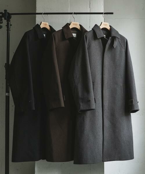URBAN RESEARCH DOORS / アーバンリサーチ ドアーズ ステンカラーコート | ニットメルトン パデット バルマカンコート | 詳細8