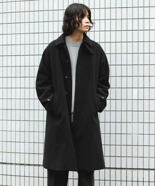 URBAN RESEARCH DOORS / アーバンリサーチ ドアーズ ステンカラーコート | ニットメルトン パデット バルマカンコート | 詳細14