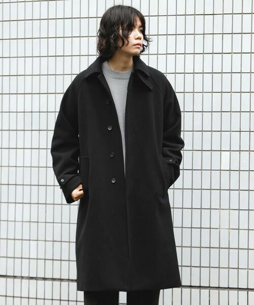 URBAN RESEARCH DOORS / アーバンリサーチ ドアーズ ステンカラーコート | ニットメルトン パデット バルマカンコート | 詳細15