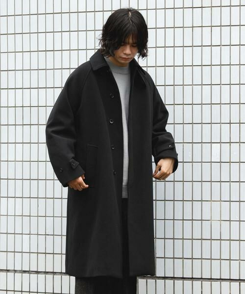 URBAN RESEARCH DOORS / アーバンリサーチ ドアーズ ステンカラーコート | ニットメルトン パデット バルマカンコート | 詳細16