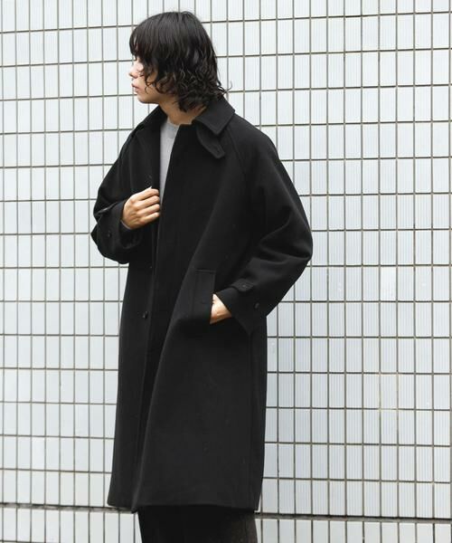 URBAN RESEARCH DOORS / アーバンリサーチ ドアーズ ステンカラーコート | ニットメルトン パデット バルマカンコート | 詳細18