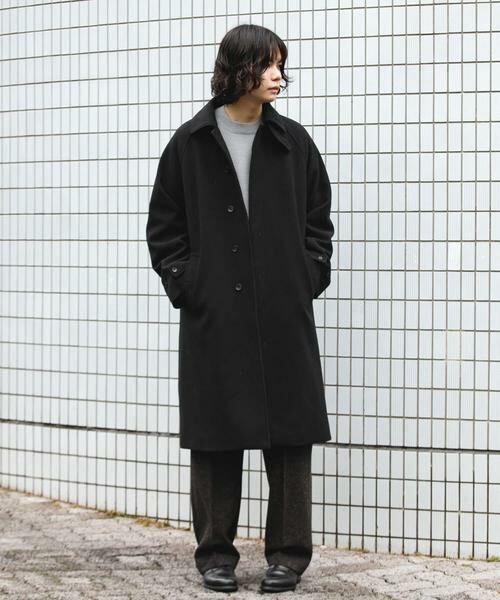 URBAN RESEARCH DOORS / アーバンリサーチ ドアーズ ステンカラーコート | ニットメルトン パデット バルマカンコート | 詳細21