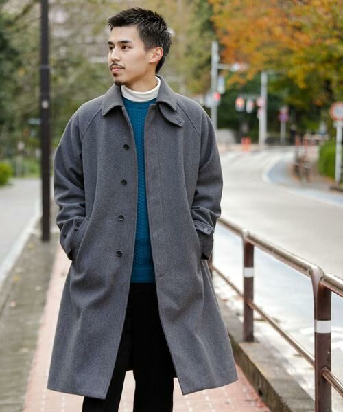 URBAN RESEARCH DOORS / アーバンリサーチ ドアーズ ステンカラーコート | ニットメルトン パデット バルマカンコート | 詳細27