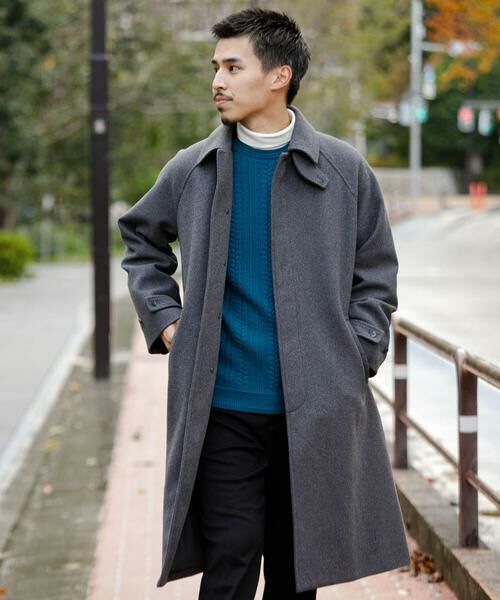 URBAN RESEARCH DOORS / アーバンリサーチ ドアーズ ステンカラーコート | ニットメルトン パデット バルマカンコート | 詳細28