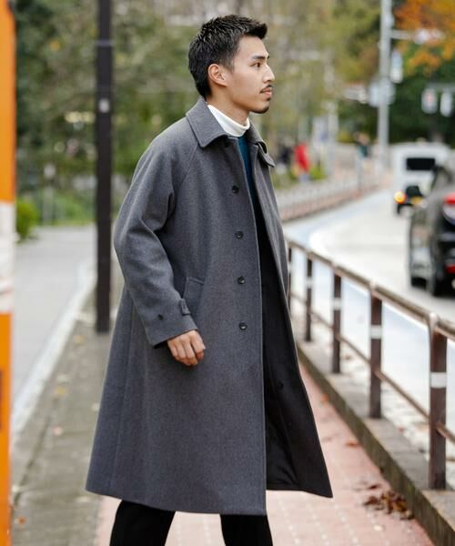 URBAN RESEARCH DOORS / アーバンリサーチ ドアーズ ステンカラーコート | ニットメルトン パデット バルマカンコート | 詳細29