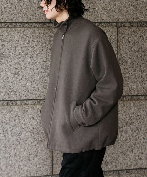 URBAN RESEARCH DOORS / アーバンリサーチ ドアーズ ブルゾン | ウールメルトンジップブルゾン(グレー系その他)