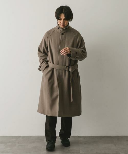 URBAN RESEARCH DOORS / アーバンリサーチ ドアーズ ステンカラーコート | ウールメルトンステンカラーコート | 詳細11