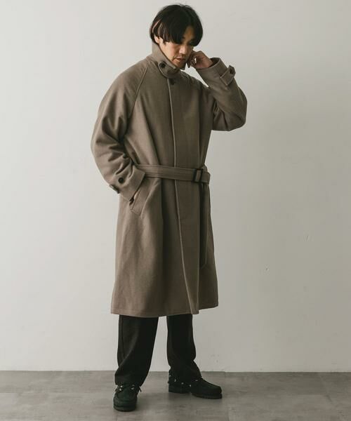 URBAN RESEARCH DOORS / アーバンリサーチ ドアーズ ステンカラーコート | ウールメルトンステンカラーコート | 詳細12