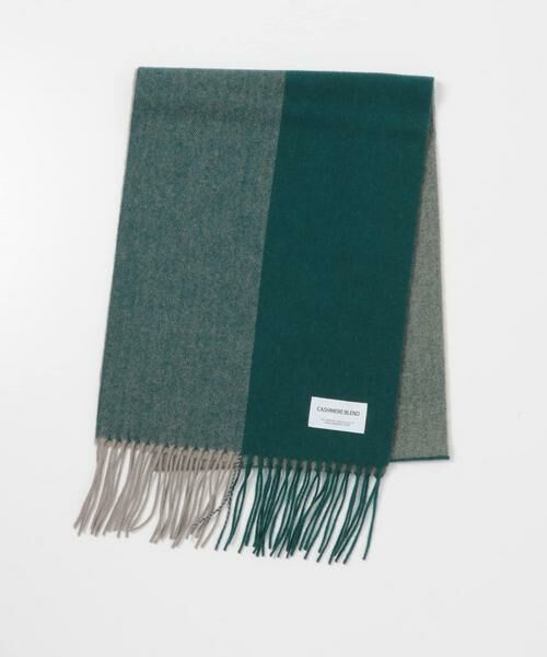 URBAN RESEARCH DOORS / アーバンリサーチ ドアーズ マフラー・ショール・スヌード・ストール | カシミヤブレンドパネルマフラー | 詳細1