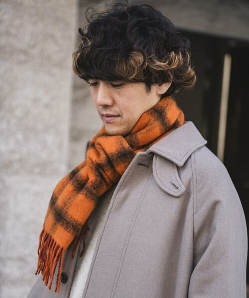 URBAN RESEARCH DOORS / アーバンリサーチ ドアーズ マフラー・ショール・スヌード・ストール | カシミヤブレンド オンブレチェックマフラー | 詳細1