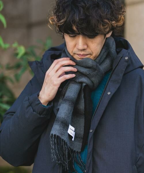 URBAN RESEARCH DOORS / アーバンリサーチ ドアーズ マフラー・ショール・スヌード・ストール | カシミヤブレンド オンブレチェックマフラー | 詳細11