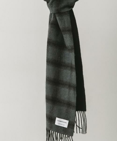 URBAN RESEARCH DOORS / アーバンリサーチ ドアーズ マフラー・ショール・スヌード・ストール | カシミヤブレンド オンブレチェックマフラー | 詳細12